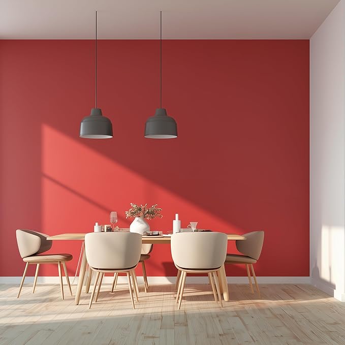 EVOLVE Paint & Primer: Environment-friendly, Low Sheen with One-coat Coverage for Interior & Exterior surfaces (Raspberry, 5-Gallon)