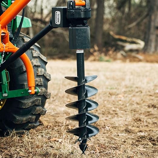 Titan Attachments Auger Bit for 3 Point Post Hole Digger, 24" Drilling Depth with Fishtail Point