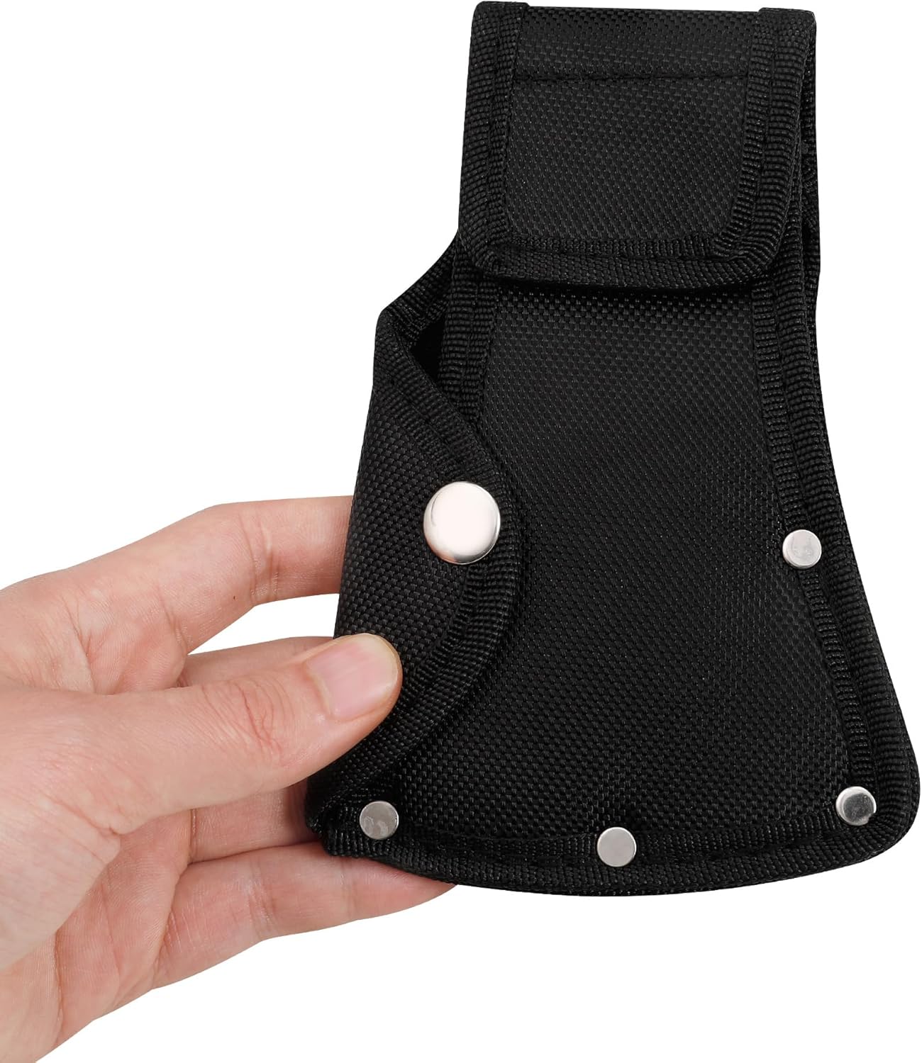 Hatchet Head Sheath Holster, Black Oxford Sheath for 1-1/4Lb Axe, Double Snap Hatchet Protector Cover with Belt Loop, Outdoor Camping Hiking Accessories