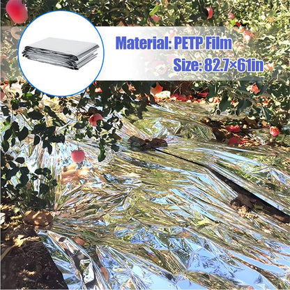 High Silver Reflective Mylar Film, Plant Reflective Film Mylar Sheet Greenhouse Covering Foil Sheets Increase Plant Growth for Outdoor Indoor Grow Room Farming Camping Reduce Uneven Heat