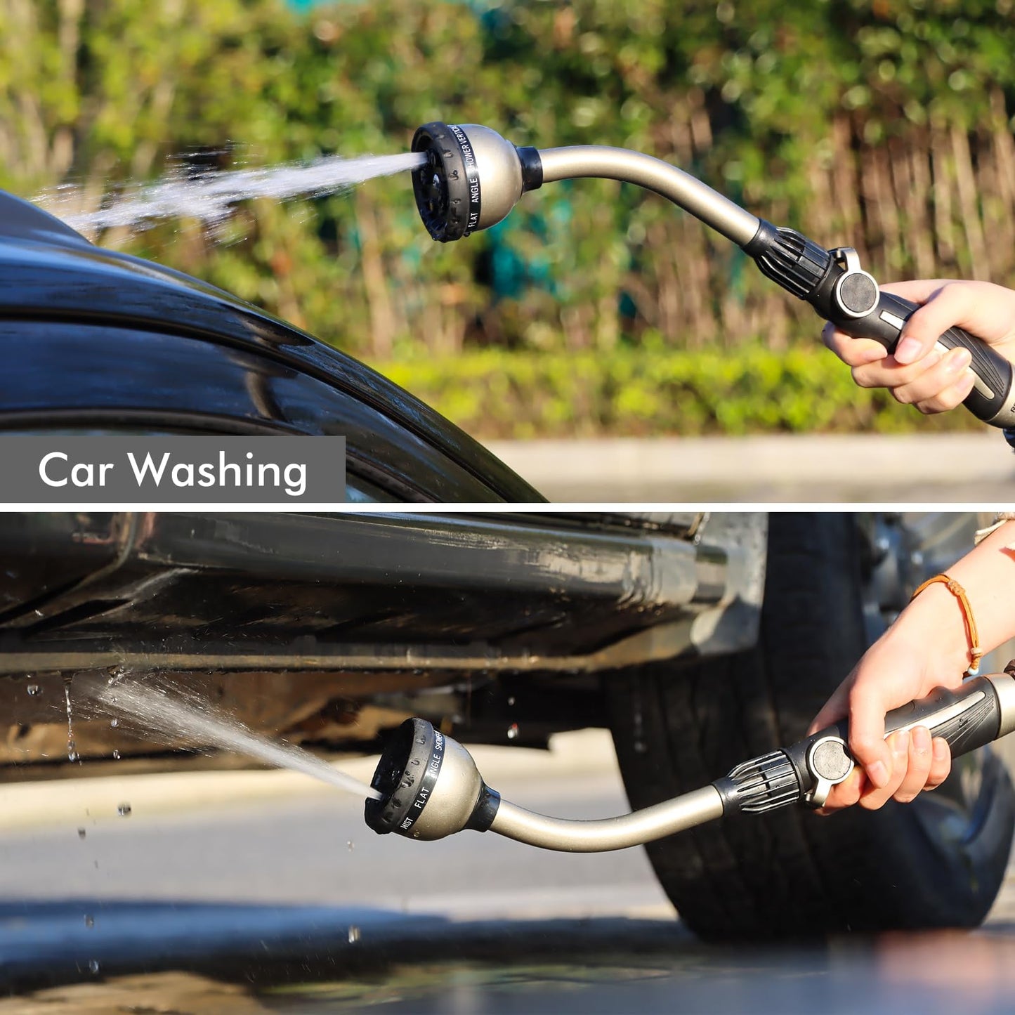RESTMO Watering Wand Heavy Duty, 15-Inch Long Hose Nozzle Sprayer