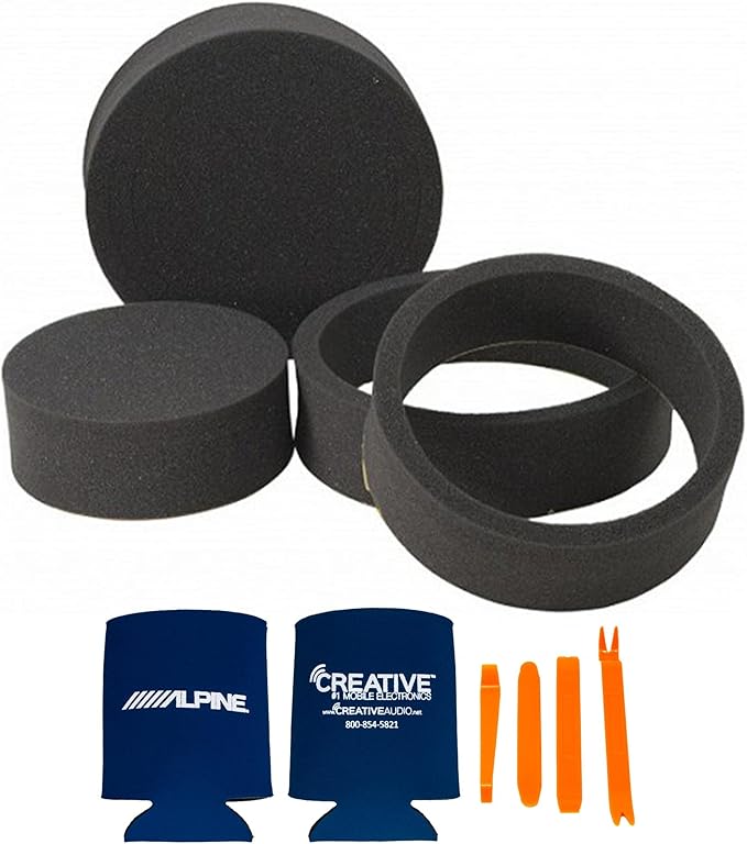 Alpine R2-S653 High-Resolution 3-Way Speaker Set/Pro Series with RKFR65 3-Piece Foam Fast Ring