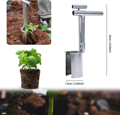 Bulb Planter Tool Garden Transplanter Tool for Digging, Lawn and Garden Tool Plant and Fruit Tree Seedling Transplanter Seed Planting Tools Hole Bulb Digger Tool Hole Maker for Planting