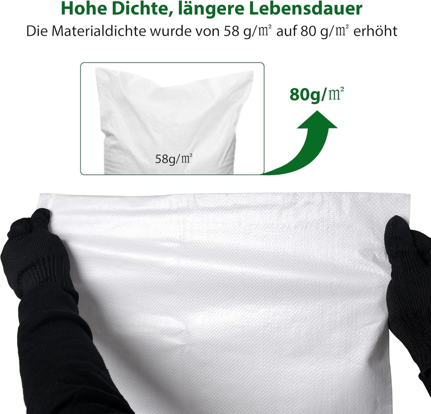 20 Pack Heavy Duty Sand Bags, (20" X 30"), Used for Flooding, Builders, Garden Waste, Grain Storage and Cargo Handling (20)