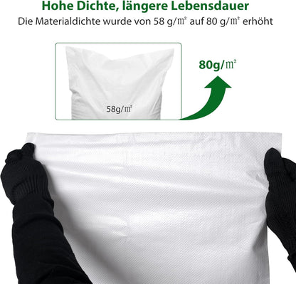 20 Pack Heavy Duty Sand Bags, (20" X 30"), Used for Flooding, Builders, Garden Waste, Grain Storage and Cargo Handling (20)
