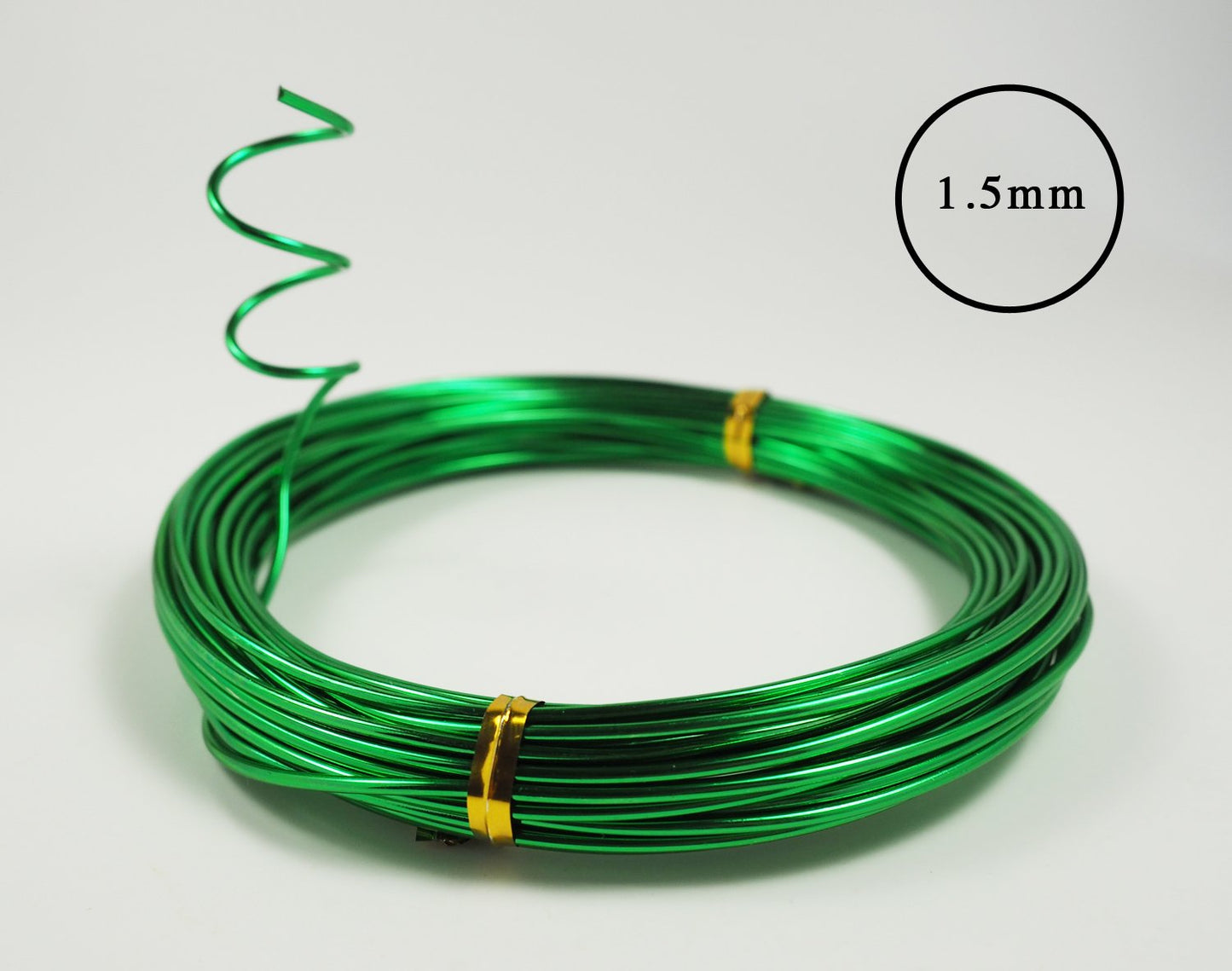 Aluminum Floral/Plant/Bonsai Tree Wire 5-Size Starter Set with Canvas Bag - 1.0mm, 1.5mm, 2.0mm, 2.5mm, 3.0mm (147 feet Total) - Choose Your Color (5 Sizes, Green)