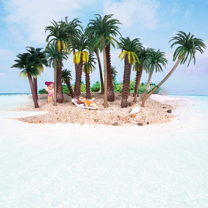 15 Pack Miniature Palm Trees for Diorama Decor - Tropical Coconut Model Trees with Bendable Trunks (4-6.3 Inches) - Cake Toppers, Train Layout Scenery & Architectural Sandbox Decorations