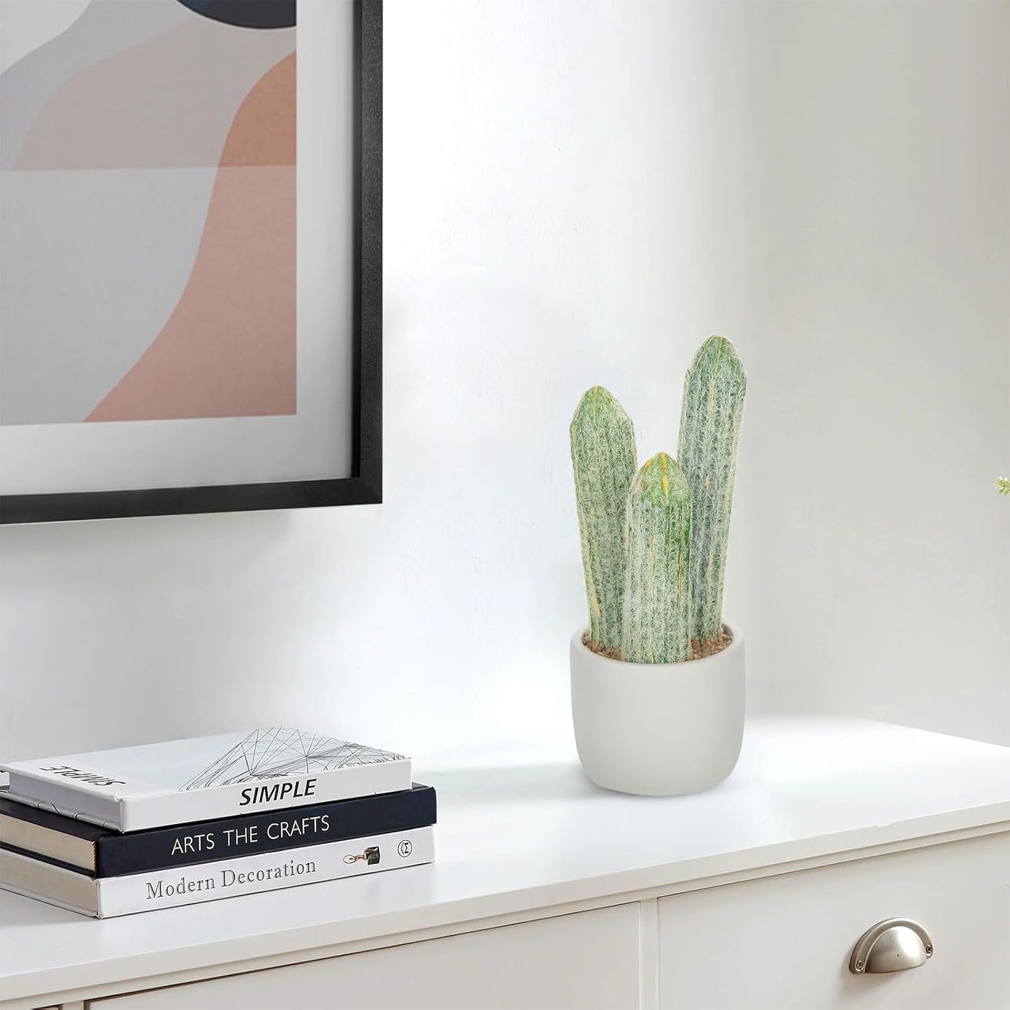 DILATATA 9.8' Small Old Man Cactus Faux Cacti Plant ARTIFICIAL Cactus for Home Garden Office Decor Housewarming Gifts