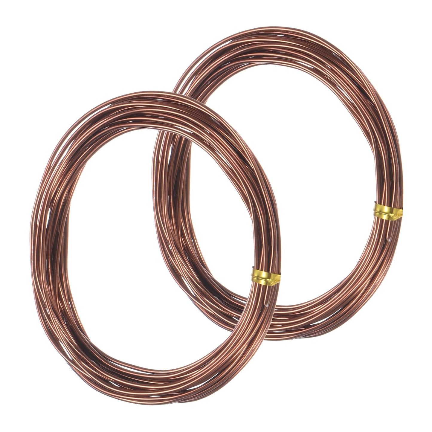 2-Rolls 1.5mm Bonsai Training Wire, 32.8 Feet Total Anodized Aluminum Bonsai Wires for Bonsai Tree Shaping/Branches Fixing/Trunk Holding/DIY Crafting [16.4ft Each, Bronze]