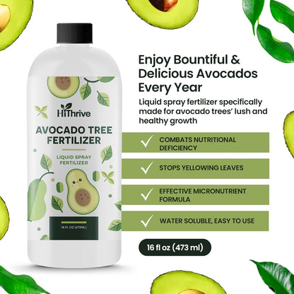 16oz Fruit Tree Fertilizer for Avocados - Makes 32 Gallons of Avocado Tree Fertilizer, Premium Water-Soluble Avocado Plant Food, Rich with Micronutrients for Consistent Lush Growth & Abundant Harvest