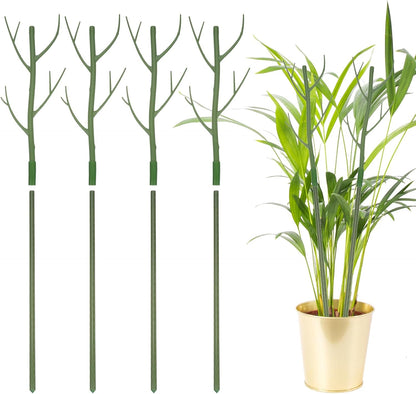 uxcell 4 Pcs Plant Support Stakes, 27.5" Twig Plant Stem Support Structures Garden Branches Plants Supports for House Potted Monstera Plants, Green