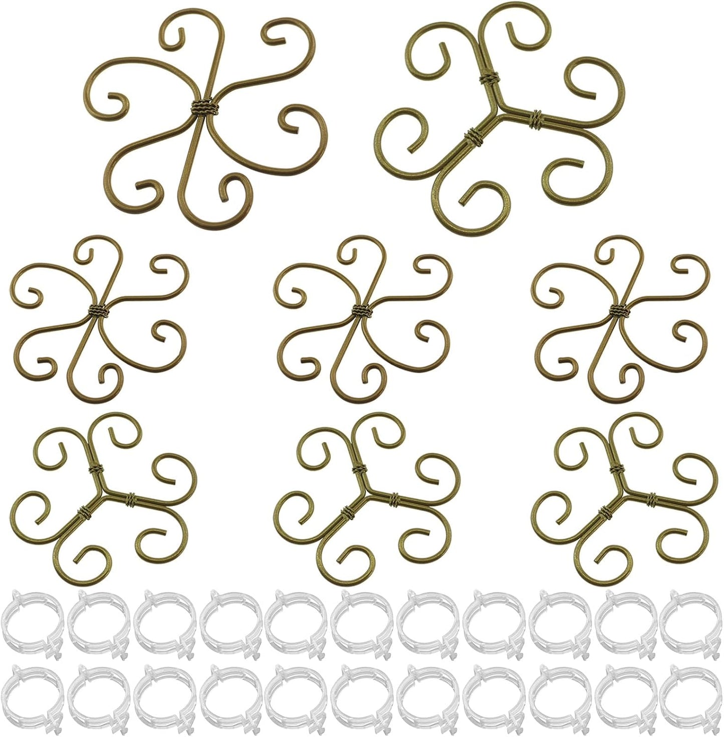 QAZXCDEW-Plant Stem Support,Vertical Growth Support,Plant Stem Holder,Combining Two Styles Delivery of 50 Plastic Plant Clips for Thriving Growth Middle and Small Climbing Plants-8pcs