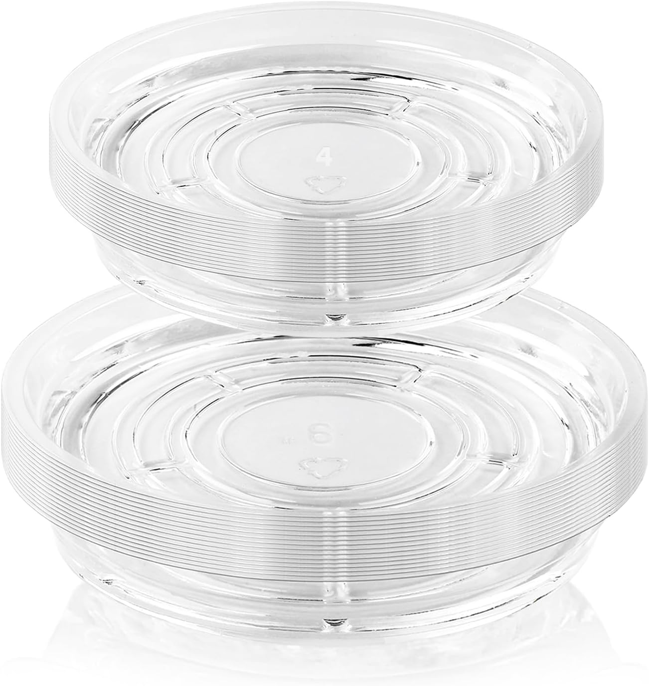 30 Pack Clear Plant Saucers for Indoors (4 6 Inch) Flower Pot Saucers for Potted Plants Plate Set Plant Trays for Indoors No Holes Plants Saucer Trays for Pots Drip Tray Plastic Tray for Succulent