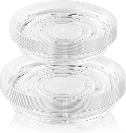 30 Pack Clear Plant Saucers for Indoors (4 6 Inch) Flower Pot Saucers for Potted Plants Plate Set Plant Trays for Indoors No Holes Plants Saucer Trays for Pots Drip Tray Plastic Tray for Succulent