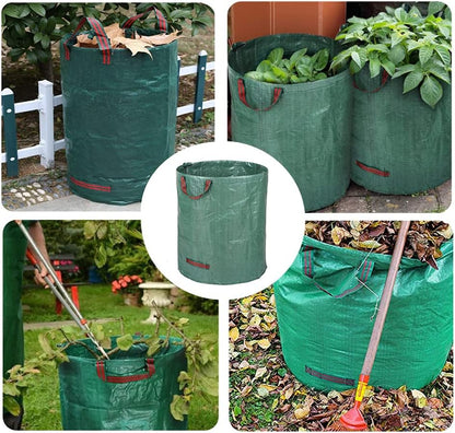 CFH-ALLEZ 1 Pair Lawn Claws Garden Leaves Cleaning Trash Leaf Scoop Collect + 1 Packs 72 Gallons Garden bag Reusable Garden Garbage Bag (Yellow)