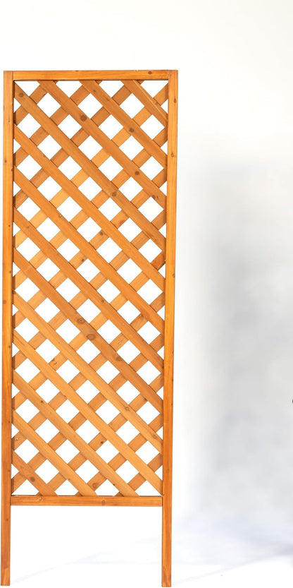 2-Pack Wooden Garden Trellis Panels – 72" H x 24" W Climbing Plant Support Screen for Outdoor Vines, Roses & Vegetables – FSC Fir Wood, Weather-Resistant, Lattice Privacy Fence
