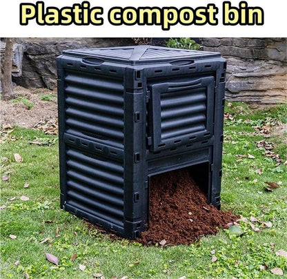 Large Fertilizer Fermentation Box, Plastic Compost Bin, Lightweight Outdoor Composting Box Suitable for Garden, Courtyard and Kitchen(Yellow,Small)