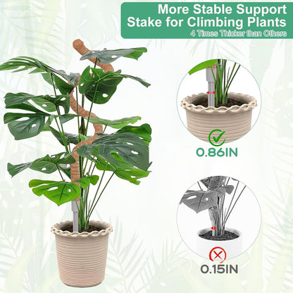 2 Pack Moss Pole, 28 Inch Monstera Plant Support, Moss Poles for Climbing Plants Indoor DIY, Coco Coir Plant Pole Moss Plant Stick Support Stake Kit for Potted Plants, Pothos, Philodendron