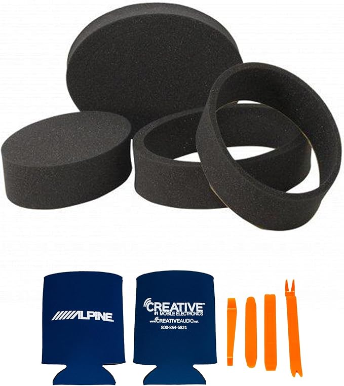 Alpine R2-S69C High-Resolution 2-Way Speaker Set / 6x9 with RKFR69 3-Piece Foam Ring Speaker