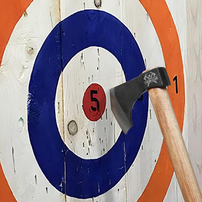 Throwing Axe Set, 2 Pack 18.9" Throwing Axes and Tomahawks with 1065 High Carbon Steel & Hickory Wooden Handle, Perfect for Axe Throwiing Game, Competition and Recreation, Gift for Men