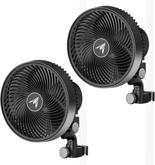 AC Infinity CLOUDRAY S9 2-Pack, Grow Tent Clip Fan 9” with Redesigned Long-Life EC Motor, Custom 10