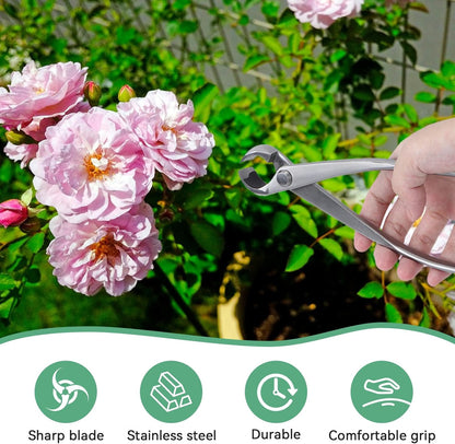 Bonsai Branch Cutter, 7in(180mm) Stainless Steel Concave Knob Cutter Tree Limb Cutter Bonsai Pruning Japanese Gardening Tools for Enthusiasts and Beginners
