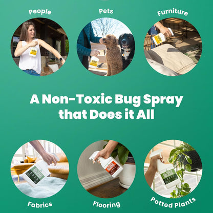 Cedarcide All-Purpose Bug Spray | Kill and Control Mosquitos, Fleas, Ticks, Ants | Made with Natural Essential Oils | Use on People, Pets & Kids (Peppermint, Quart (32 Oz.))