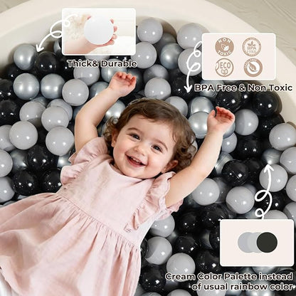 TRENDPLAY Plastic Balls for Ball Pits 2.2 Inch, Pack of 50 100 200 500 Hollow Balls, Perfect for