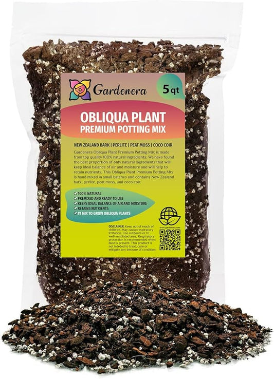 Monstera Obliqua Potting Mix - Retains Moisture and Enhances Root Growth - 5 Quart