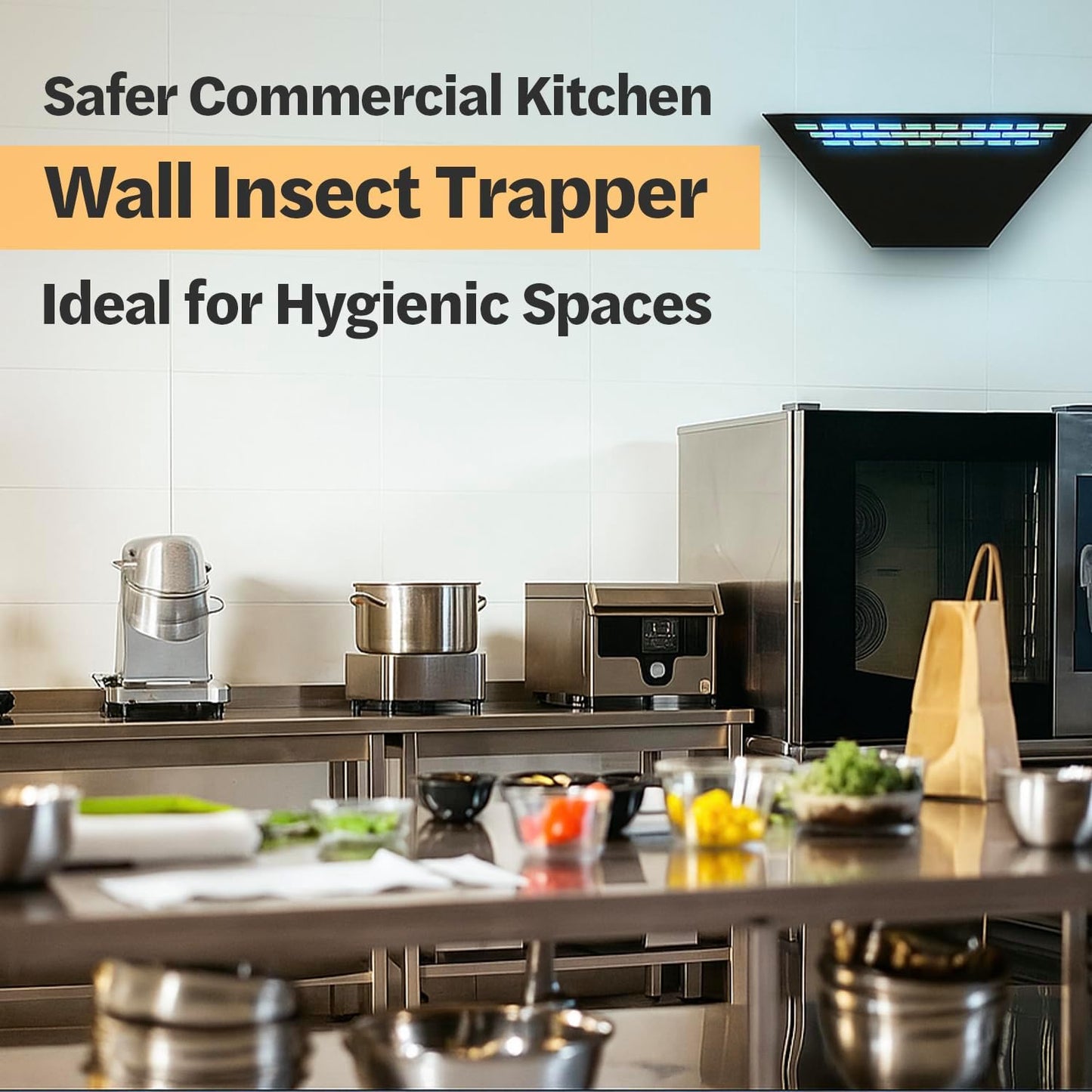 Gardner WS-85 Indoor Fly Trap with Proprietary LED, Decorative Wall Sconce Fly Light -40,000 Hour Rated Bulb, No Zap and Smell, Built to Last for Restaurants and Cafes, Made in USA for Commercial Use