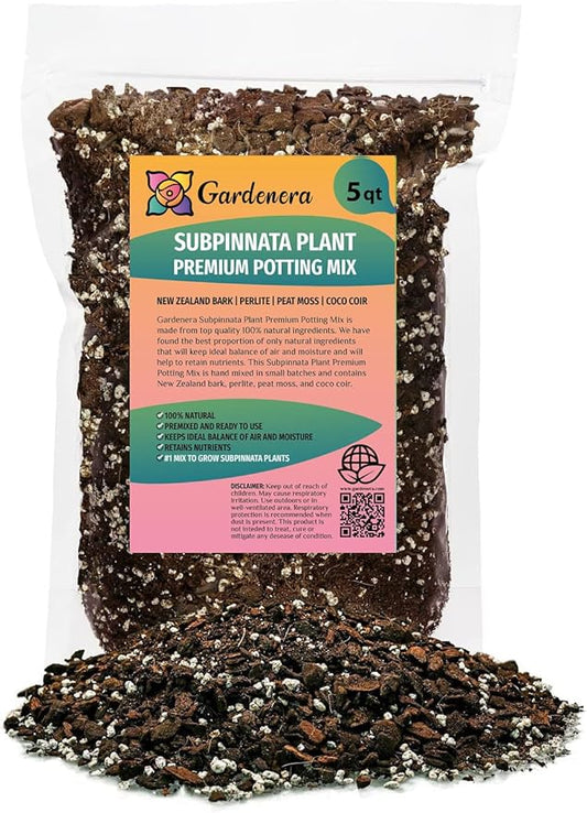 Monstera Subpinnata Potting Mix - Retains Moisture and Enhances Root Growth - 5 Quart