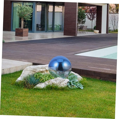 Polished Garden Gazing Reflective Globe Ornament Compact Decorative Sphere for Outdoor Decoration Unique for Photography Prop Delicate Craft Design