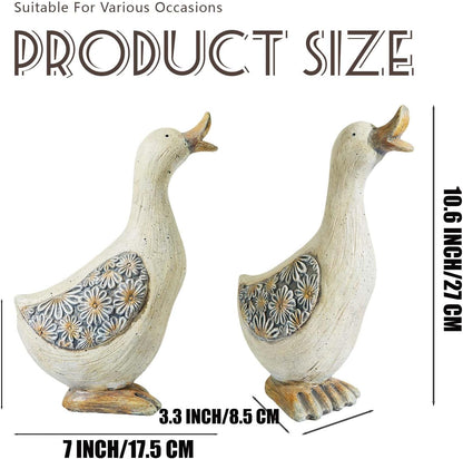 Artpual Duck Garden Outdoor Statues Garden Decor for Outside Garden Lawn Decor for Patio Yard Porch Balcony Home House Ornament, Garden Decor Gifts for Women and Men