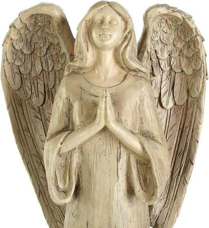 Topadorn Resin Statue Praying Angel Resin Figurines,Collectible Sculptures for Decorative,14" H