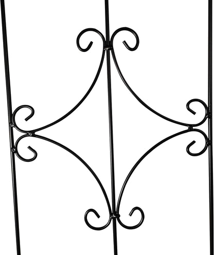 OUTOUR Larger Garden Trellis Plant Support Wire Lattice Grid Panel Stake Fence, 70"x20", for Climbing Plants, Potted Vines Vegetables Vining Flowers Ivy Roses Clematis, Lawn Backyard Patio, Black