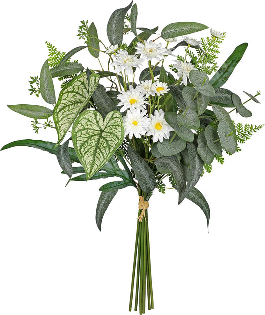Artificial Greenery Stems Box Set, 5 Kinds Mixed Eucalyptus Leaves Silver Dollar Fern Monstera Leaf