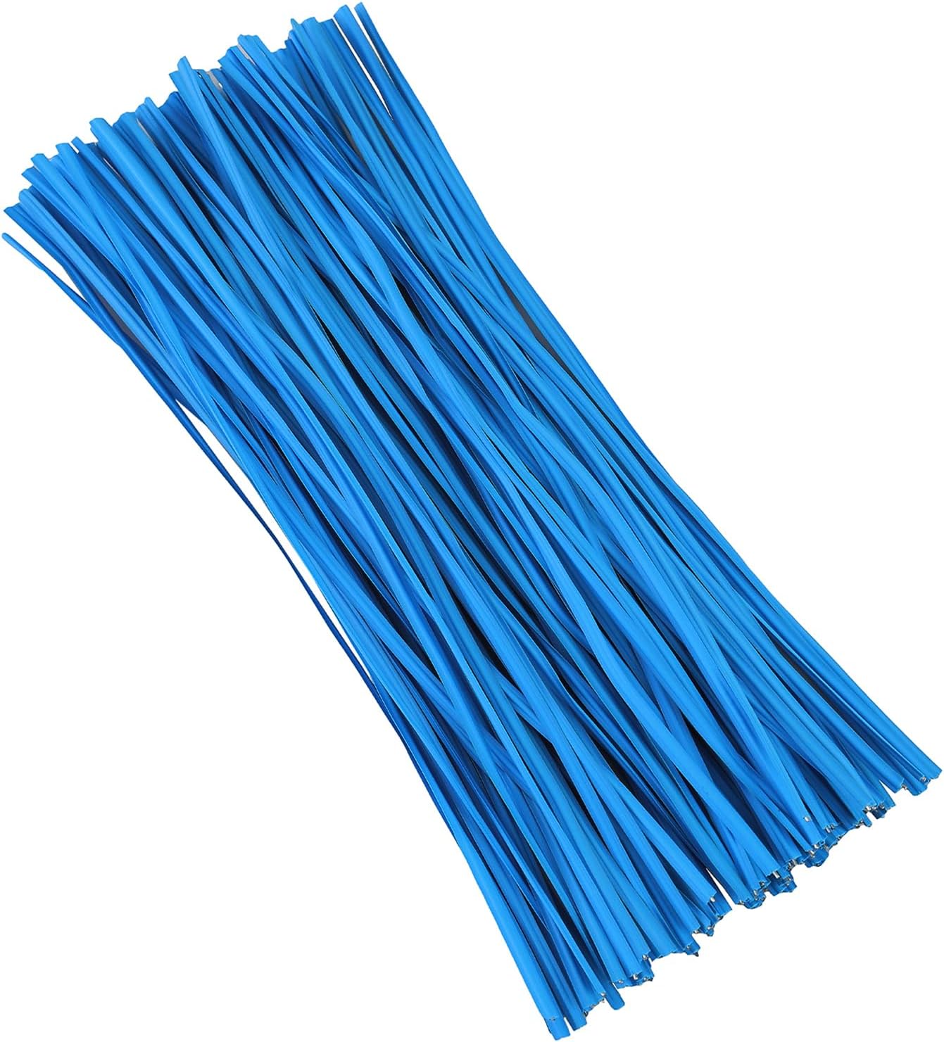 Tangyinrd 300 pcs 5 inch Blue Plastic Twist Ties, Cable Ties, for Bags, Gardening Tools