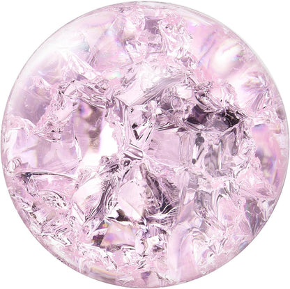 uxcell 40mm/1.6" Crystal Sphere Ball Ice Cracked Glass Solid Decorative Sphere Crystal Ball Prop Ornament for Feng Shui Divination Fortune Telling Tabletop Fountain Decoration, Pink