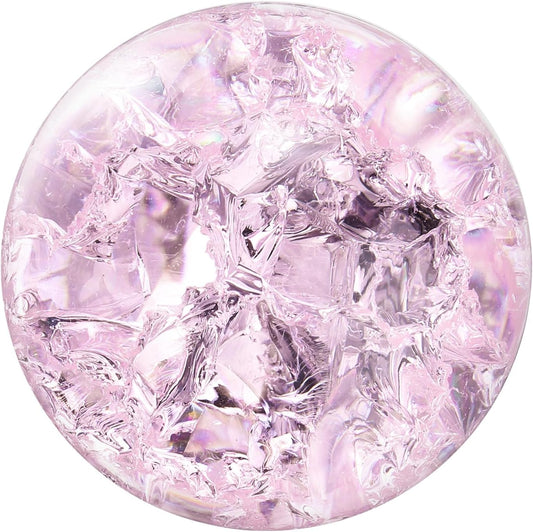 uxcell 40mm/1.6" Crystal Sphere Ball Ice Cracked Glass Solid Decorative Sphere Crystal Ball Prop Ornament for Feng Shui Divination Fortune Telling Tabletop Fountain Decoration, Pink