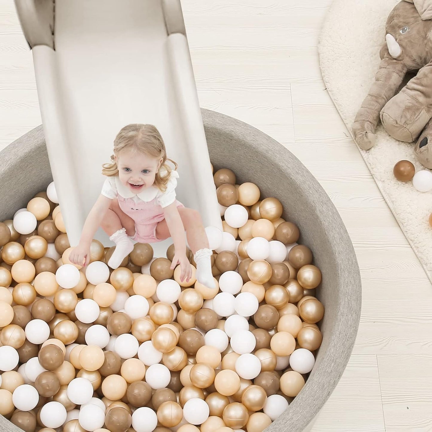 TRENDPLAY Plastic Balls for Ball Pits 2.2 Inch, Pack of 50 100 200 500 Hollow Balls, Perfect for Toddler Baby Pools,Party,Festival Decoration