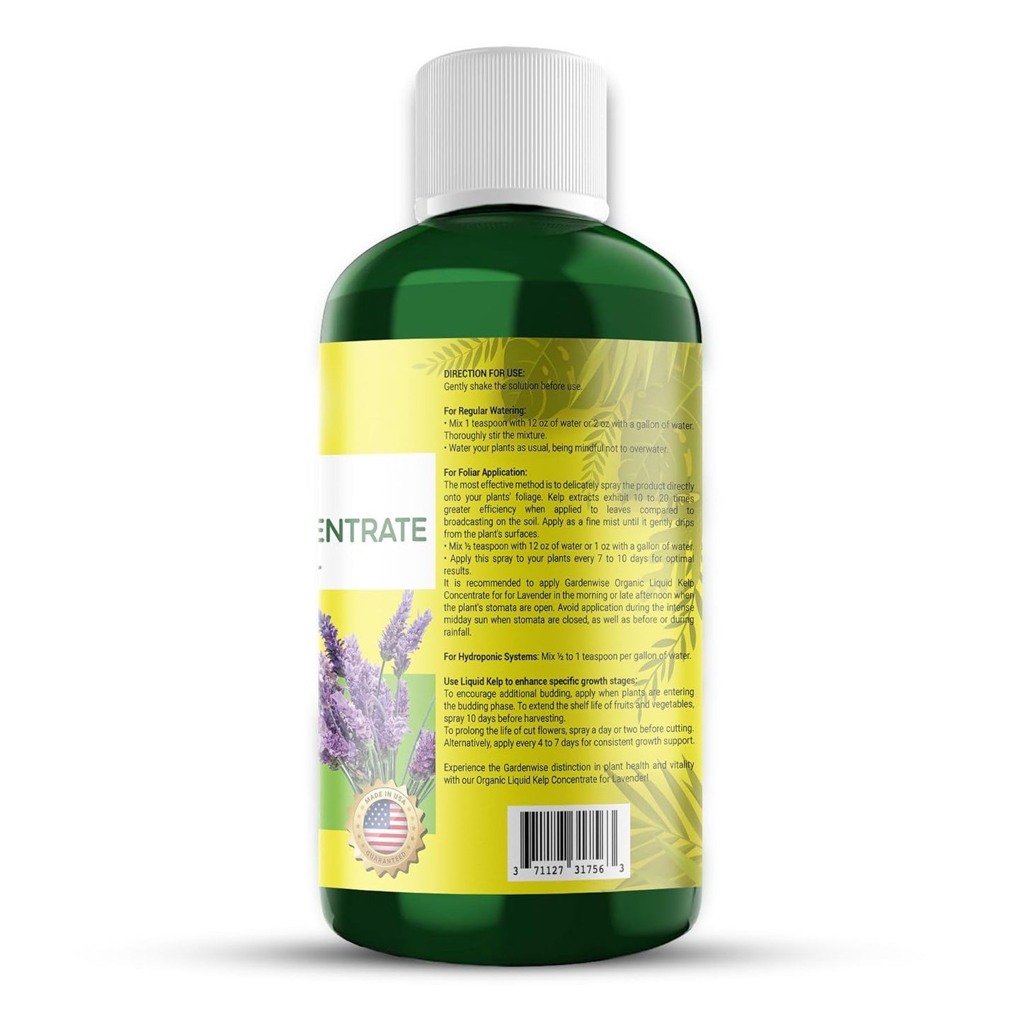 Organic Seaweed Fertilizer for Lavender - Rich Nutrients Kelp Fertilizer for Plants | Indoor & Outdoor Use - Liquid Plant Food (32 OZ)