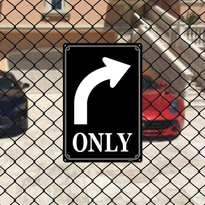 12x16" Left Turn Only Arrow Signs - High-Intensity Aluminum Parking Lot Sign, Weatherproof & Fade-Resistant, Ideal for Outdoor & Indoor Use - Curbside Sign