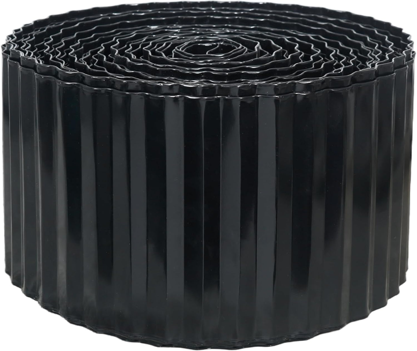 Corrugated Metal Garden Edging, 6"×100Ft Landscape Edging Border for DIY Lawn, Flower Bed and Garden, Flexible Bender Border for Lawn and Yard, Sturdy Galvanized Garden Edging Border, Black