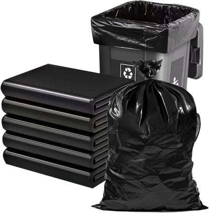 65 Gallon Trash Bags 1.8 Mil -50''x55'' Pack of 50 Thick Large Heavy Duty Multi-Use Garbage Bags Extra Large Strong Trash Can Liners for Office, Picnic,Kitchen, Bulk Bags (65 Gallon 50 Count)