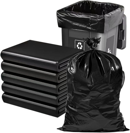65 Gallon Trash Bags 1.8 Mil -50''x55'' Pack of 50 Thick Large Heavy Duty Multi-Use Garbage Bags