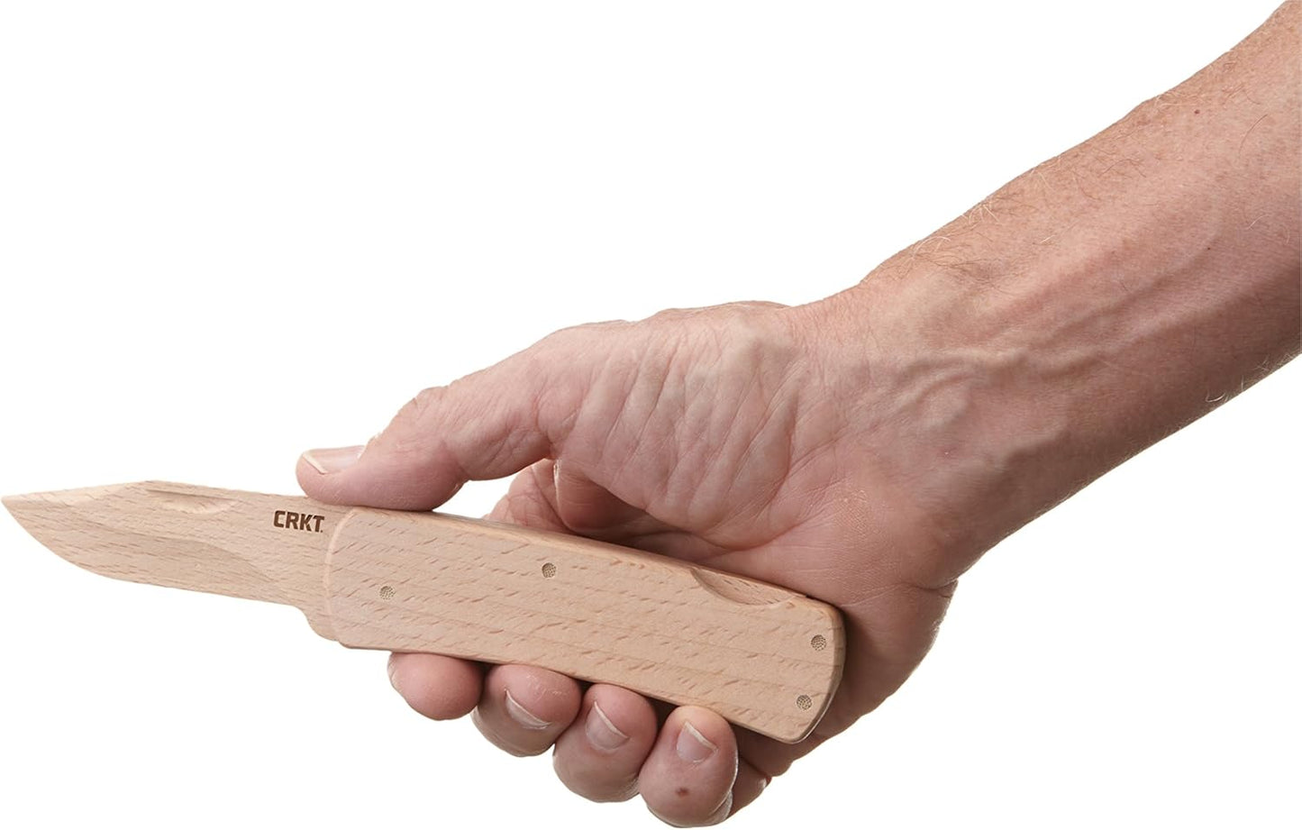 CRKT Nathan's Knife Kit: Wooden Pocket Knife, Drop Point Blade Design with Working Lock Back, Craft Project, Great for Kids 1032, Black