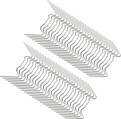 MDEOOSKY 50pcs Greenhouse Glazing Clips Stainless Steel W Type Clip Leaf Spring Clips Mini for Hanging Leaf Spring Clips Wire Fixing Clips for Greenhouse Glass