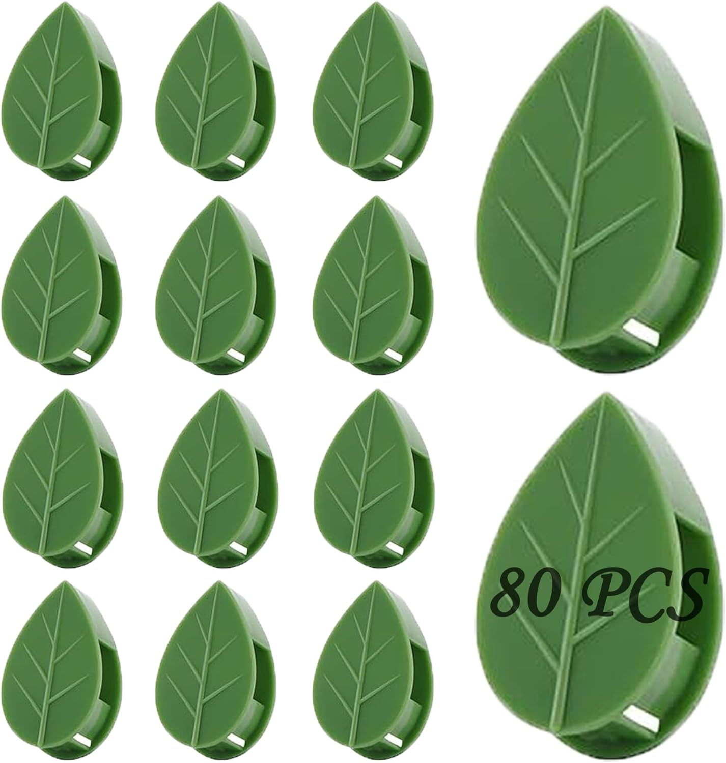 Plant Climbing Wall Fixture Clips, 80Pcs Self-Adhesive Wall Clips Fixer Hooks for Vines, Traction Support Holder, Invisible Leaf Clips for Wall Climbing Plants Indoor Outdoor Decor