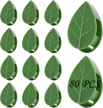 Plant Climbing Wall Fixture Clips, 80Pcs Self-Adhesive Wall Clips Fixer Hooks for Vines, Traction Support Holder, Invisible Leaf Clips for Wall Climbing Plants Indoor Outdoor Decor