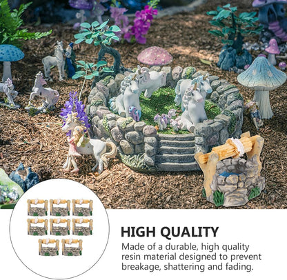 Garneck 24pcs Miniature Well Ornaments Fairy Garden Crafts Micro Statues for Scene Decor and Miniature Landscape Accessories